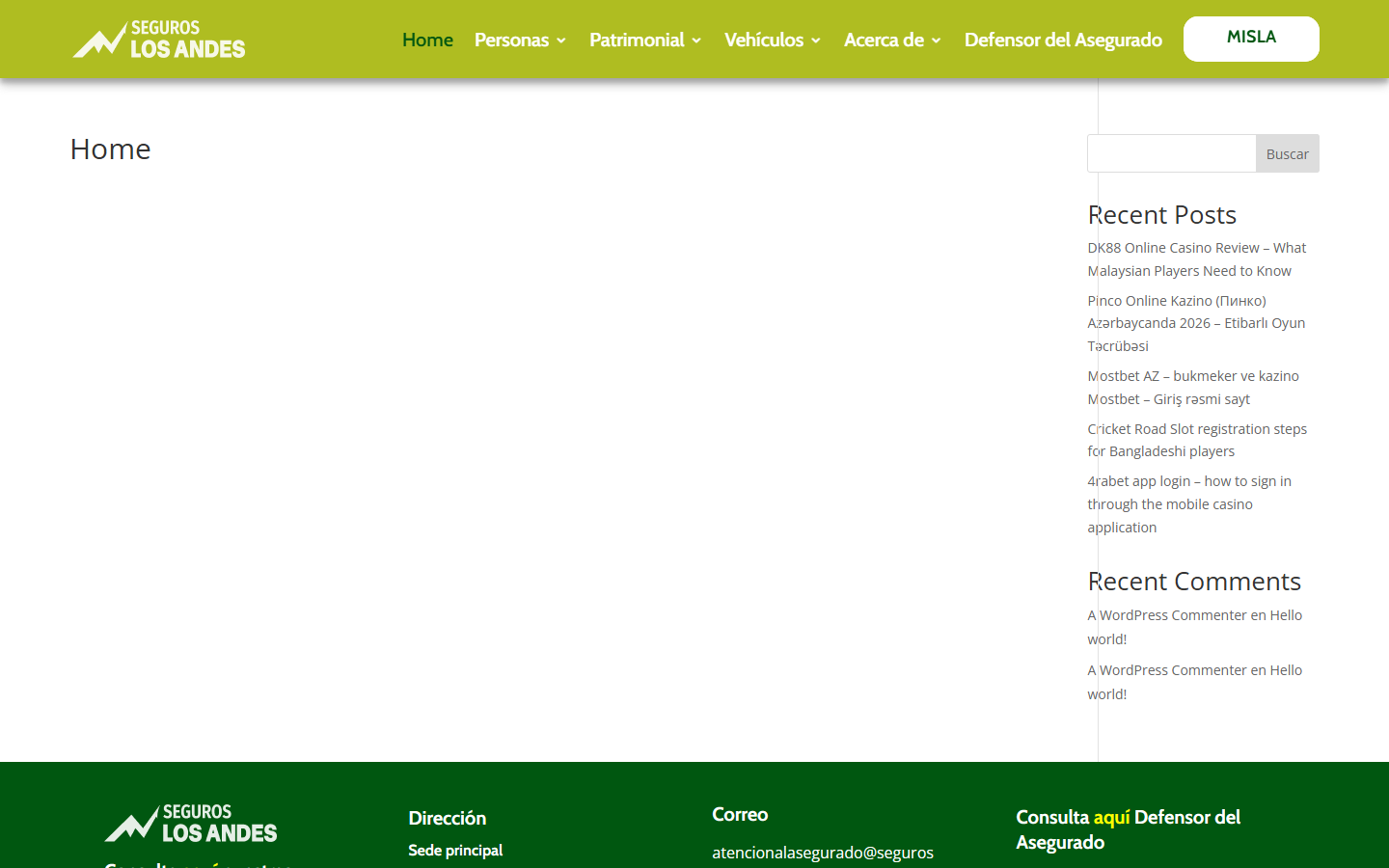 Captura de seguroslosandes.com
